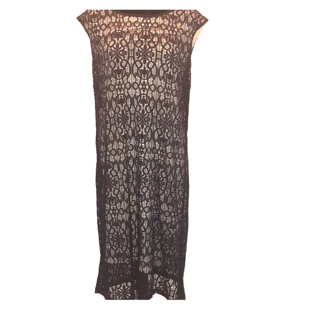 Black Lace Sleeveless Dress